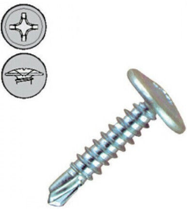 Fisco Self-Piercing Phillips Drywall Screw Galvanized with Diameter M3.5 and Length 10mm 1000pcs