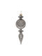 Dark Gray Glass Hanging Ornament 5.5x16cm 6 Pieces