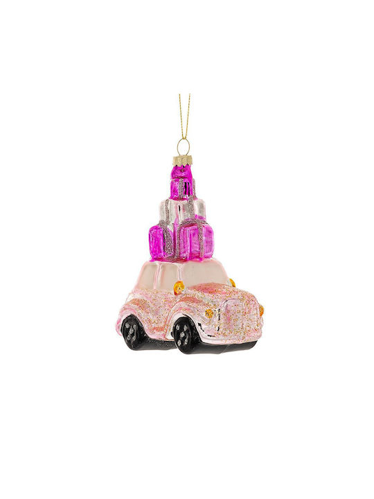 Weihnachtsbaum Schmuck Auto Hängend Glasartig Rosa 9,5x5x11cm Iliadis 87455 Set 6 Stück Material Glasartig Rosa