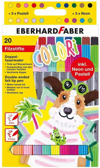 Eberhard Faber Neon Markere de Desen 2mm Set 20buc