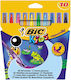 BIC Μαρκαδόροι Ζωγραφικής Πλενόμενοι Σετ 10 χρώματα