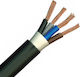 Netzkabel Nyy J1vv-r 3χ16+1 5mm2 Schwarz 100m