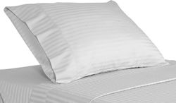 Set of 6 Hotel Pillowcases Striped 73x53cm