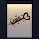Valentinstag Schlüssel Liebe 120x50cm Schaufenster- und Wandsticker