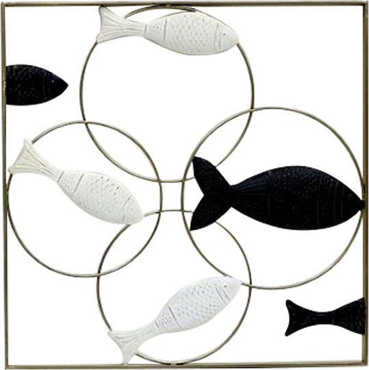 InTheBox Decorațiune Pentru Perete Brine Deco Neagră Din Metal 50x2x50cm