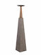 PTMD Collection Candle Holder Metal in Gray Color 13x13x70cm 1pcs