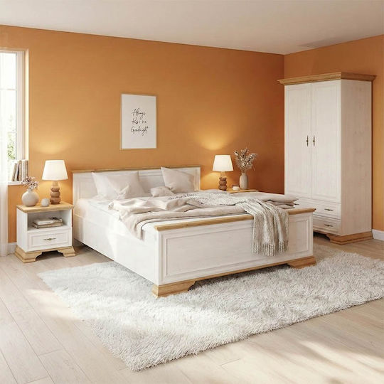 Σετ Κρεβατοκάμαρας Jaden Oak -λευκό με Τάβλες 160x200εκ. 4τμχ Σετ Κρεβατοκάμαρας Jaden Oak -λευκό με Τάβλες 160x200εκ. 4τμχ