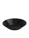 Espiel Wavy Matte Melamine Salad Bowl Black 27x27cm