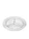 Espiel Glass Dessert Divided Serving Plate with 3 Slots Infinity Transparent Ø34cmxY3cm 34x34x3cm