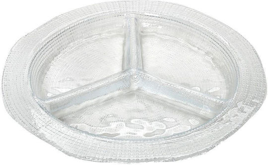 Espiel Infinity Glas Ordnungshüter 3 Schlitze Transparent Ø34xH3cm W34xL34xH3cm 1Stück