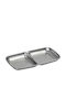 Espiel Inox Dessert Divided Serving Plate with 2 Slots Snow Gray Ø15.3cmxY1.5cm 9x15.3x1.5cm