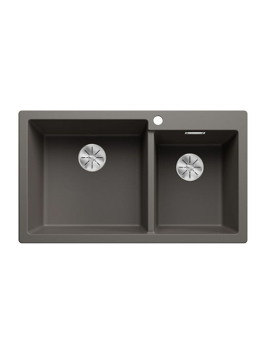 Blanco Drop-In Sink Synthetic Granite W86xD50cm Gray