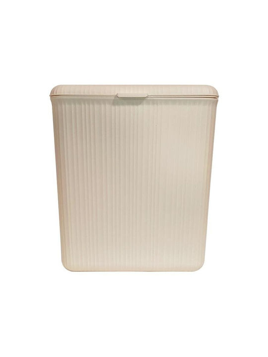 TnS Waste Bin Waste Plastic for Cabinet Beige 1pcs