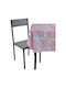 Ankor Tablecloth Stain Resistant Pink With Grey Flowers 140x220cm