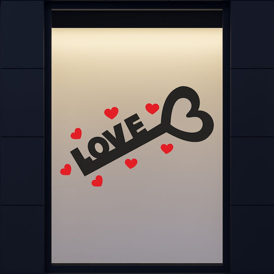 Schaufenster- und Wandsticker Valentinstag Schlüssel der Liebe 60x25cm