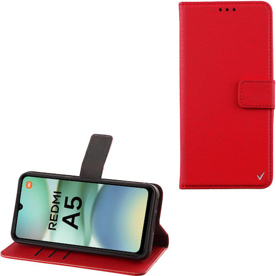 Volte-Tel Allure Magnet Книга Изкуствена кожа / Силикон Червен (Redmi A5)