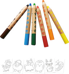 Set 6 Creioane Colorate Zola Culori Diferite 6 Carduri Clip Set 6 Creioane Colorate Zola Culori Diferite 6 Carduri Clip