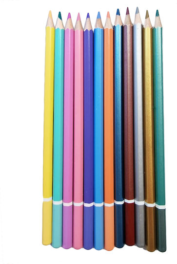 Set De Creioane Colorate Multicolore Zola 7 Culori Pastelate 5 Culori Metalice Cremoase