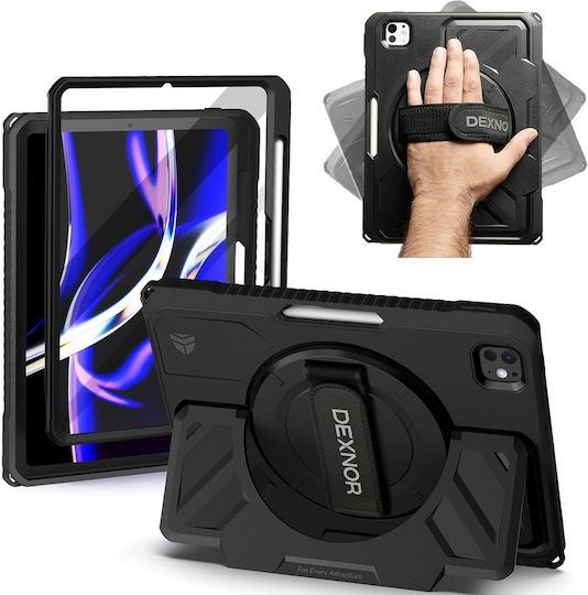 Dexnor Umschlag Rückseite Drehbar Robust Schware (iPad Pro 11 2024 (5ης γενιάς))