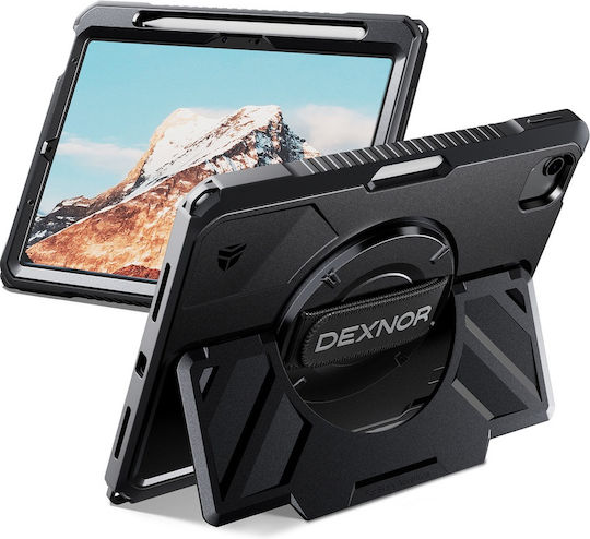 Dexnor Back Cover Περιστρεφόμενη Ανθεκτική Μαύρη (iPad Air 11" 2025/2024 (7/6 gen.))