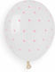 5" Luftballons Weiß Rosa Punkte 100 Stück