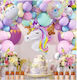 Composition with 104 Balloons Blue Party decorations
