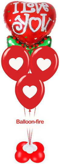 Set of 3 Balloons Foil Hearts You