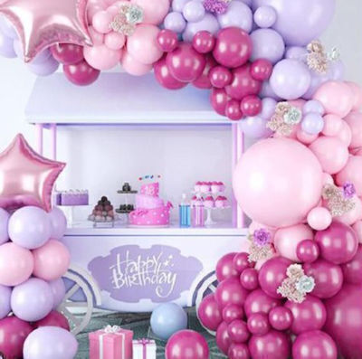 Composition with 105 Balloons Purple Diy