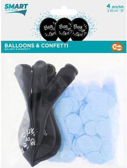Set of 4 Balloons Latex Blue 30cm