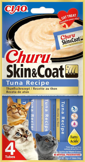 Răsfățuri Pentru Pisici Inaba Ciao Churu Ton Pentru Blană 4 X 14g