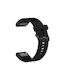 Fixed Λουράκι Σιλικόνης Μαύρο (Garmin QuickFit 20mm)
