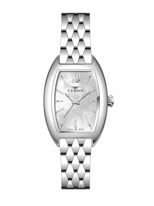Ferro Men's Watch Battery with Silver Metal Bra...