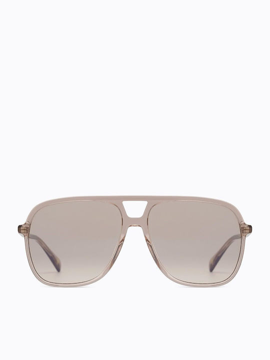 Carolina Lemke Unisex Γυαλιά Ηλίου με Καφέ Κοκκάλινο Σκελετό και Καφέ Ντεγκραντέ Φακό 501098