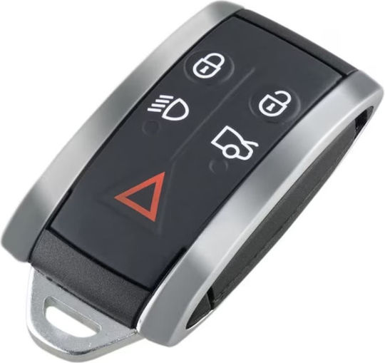 Husă Cheie Auto Jaguar 5 Butoane Compatibilă Cu Modelele Jaguar Xf Xfr Xk Xkr X-type S-type 2006-2015