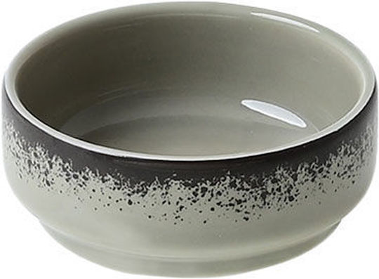 Estia Pearl Pearl Dip Serving Bowl Round made of Porcelain Gray with Diameter 6.5cm
