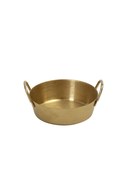 Espiel Snow Dip Serving Bowl Round Inox Gold with Diameter 12.3cm
