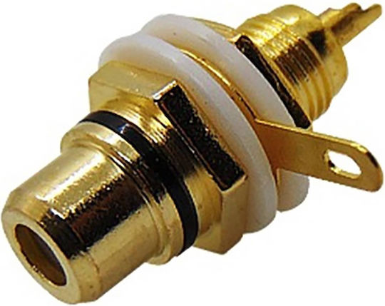 RCA Female Chassis Gold-Plated Black Large TP2-023 JYC 01.099.0057 10 Pieces