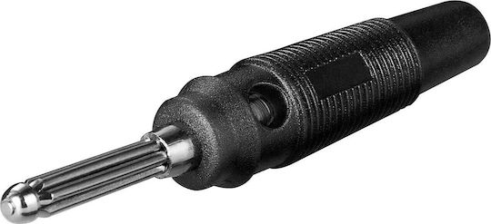 Goobay Soft Rubber Stacking Banana Plug Black 10 Pcs 11399