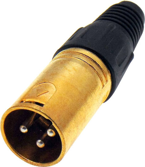 Canon Καλωδιου 3p Αρσενικο Μαυρο Επιχρυσο Lz108 Owi 01.095.0008 5 Τεμαχια