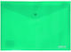 Logigraf Folder Transparent with Button for Paper A4 Green 10pcs