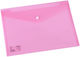 Deli File Folder Button PP A4 Transparent Red 10 Pieces Product Sold Individually Single Pieces