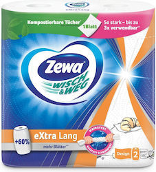 Zewa Wisch & Weg Extra Lang Χαρτί Κουζίνας 2 Φύλλων 2 Συσκευασίες Zewa Wisch & Weg Extra Lang Χαρτί Κουζίνας 2 Φύλλων 2 Συσκευασίες