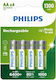 Philips Επαναφορτιζόμενες Μπαταρίες AA 1300mAh 1.2V 2τμχ