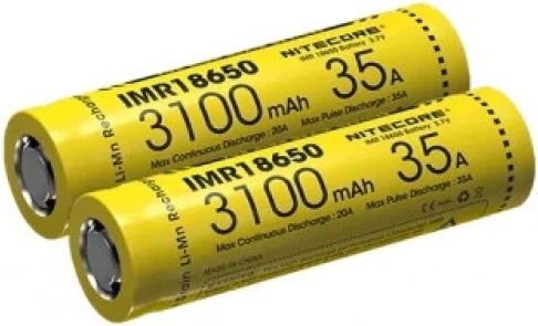 NiteCore Imr18650 Επαναφορτιζόμενες Μπαταρίες 18650 2τμχ