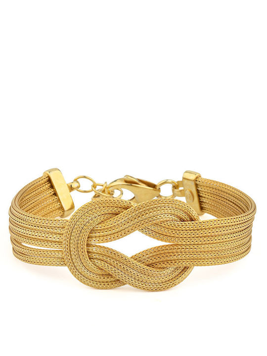 George Art Jewels Women's Bracelet Chain made of Silver Gold Plated