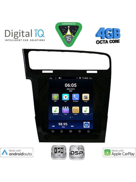 Digital IQ Auto-Audiosystem für Volkswagen Golf 2013-2021 (Bluetooth/USB/WiFi/GPS/Apple-Carplay/Android-Auto) mit Touchscreen 4.1"