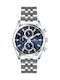 Ferro Men's Watch Battery with Silver Metal Bracelet
