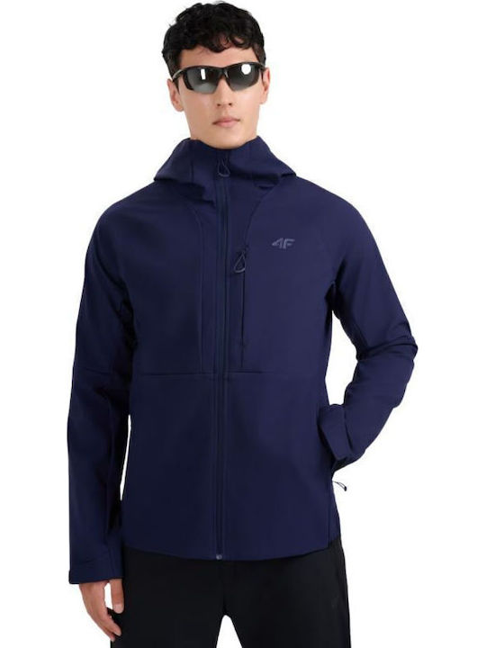Winter Jacket Softshell Waterproof and Windproof Navy Blue