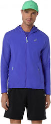ASICS Road Packable Αθλητικό Μπουφάν Μπλε ASICS Road Packable Αθλητικό Μπουφάν Μπλε
