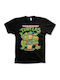 Teenage Mutant Ninja Turtles Group T-shirt Black Nic-1-tmnt003-h47-3-bk